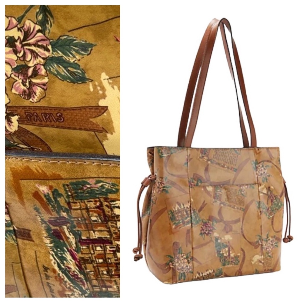 Patricia Nash Everton Slouchy Tote My European Trip Print